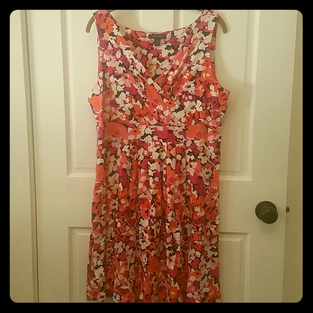 Lands End Multi color, floral,  knee length dress